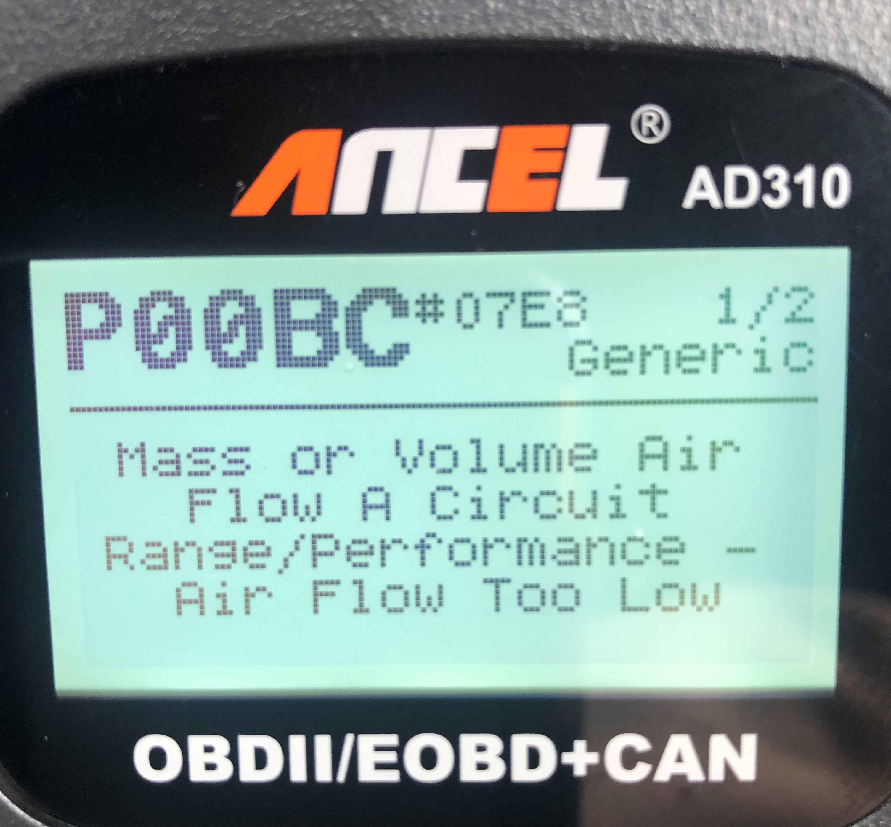 Output from an OBD-II scanner